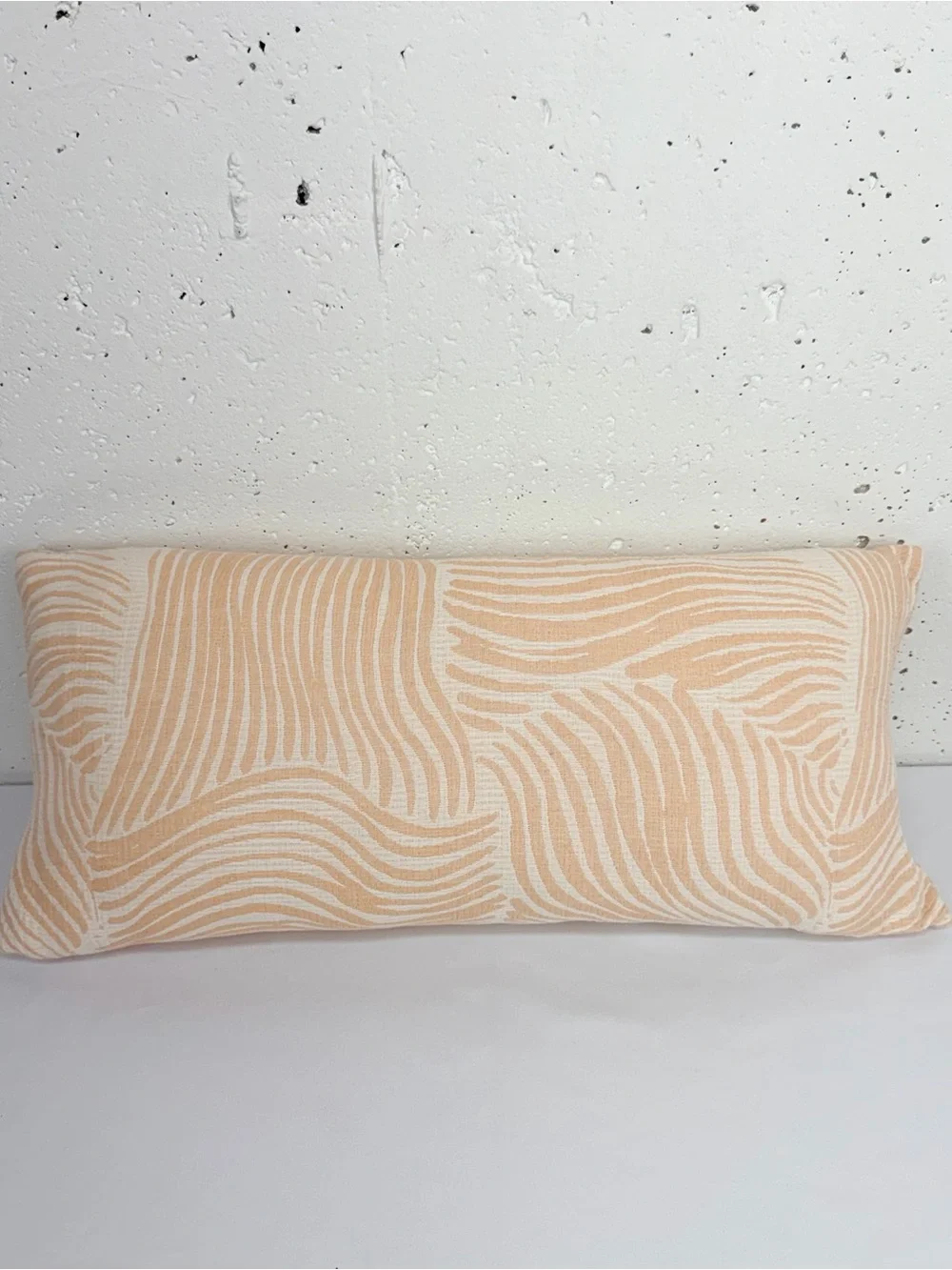 Piu Belle Peach Print Lumbar Throw Pillow PiuBella 24”